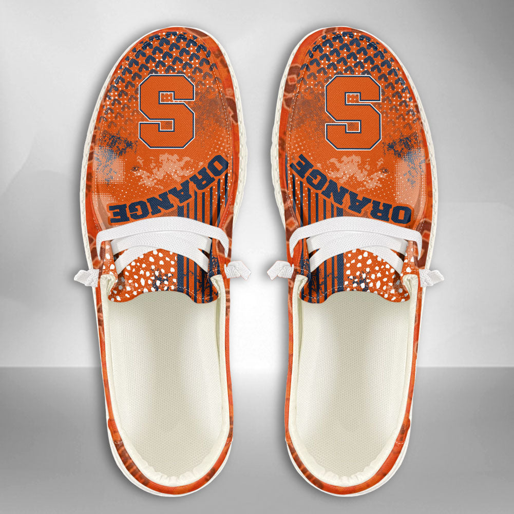 NCAA Syracuse Orange Custom Name Hey Dude Shoes 03 M7