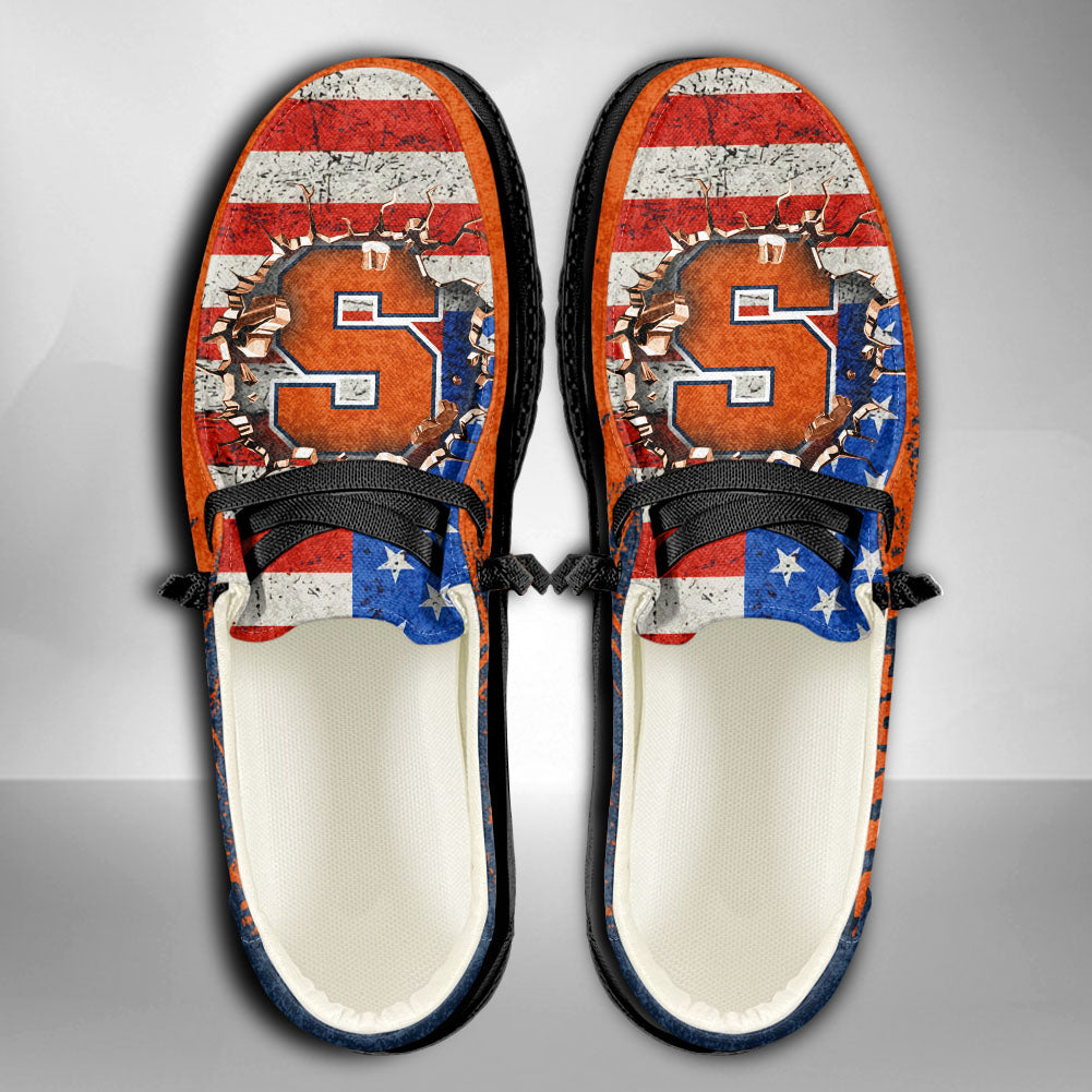 NCAA Syracuse Orange Custom Name Hey Dude Shoes 07 M79