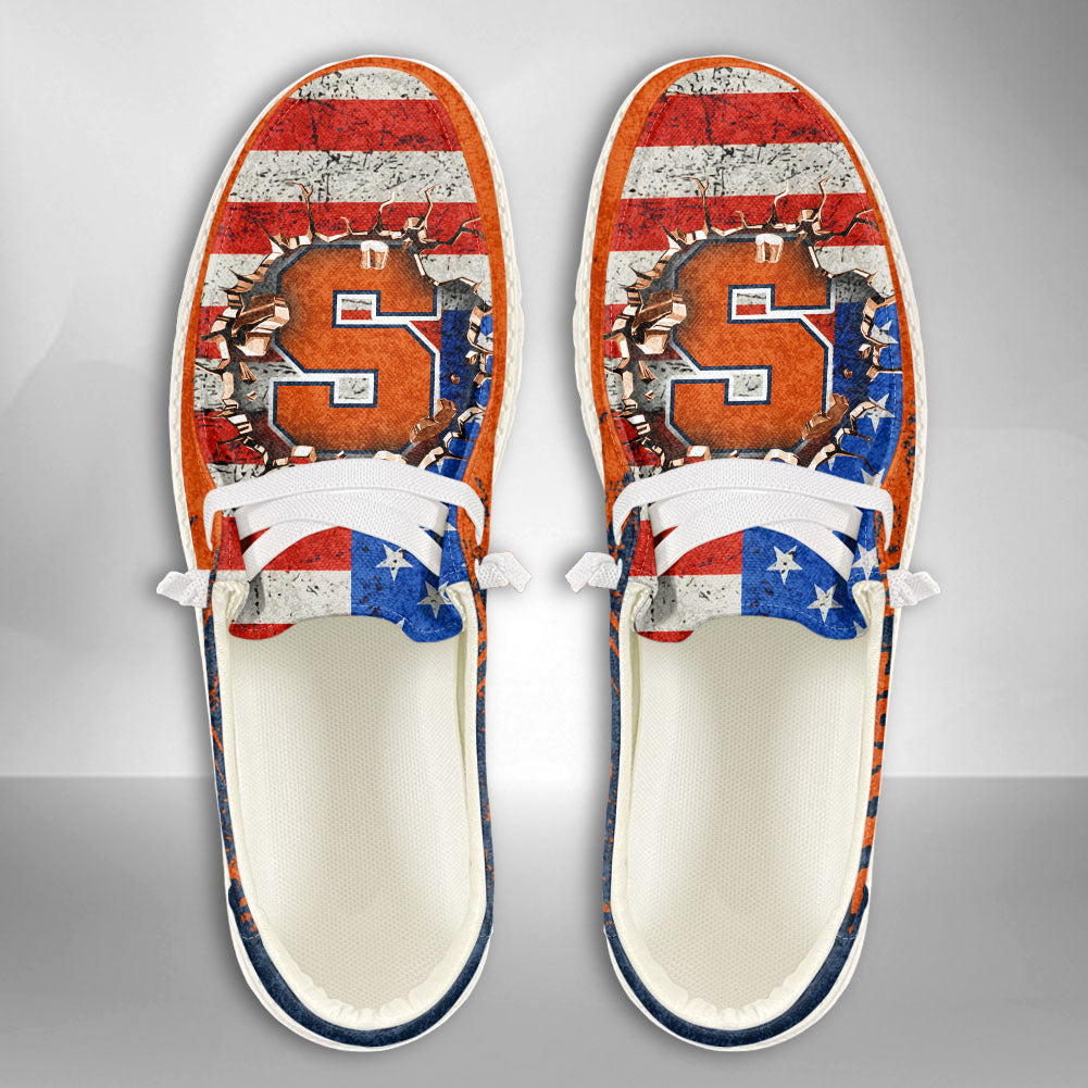 NCAA Syracuse Orange Custom Name Hey Dude Shoes 07 M79