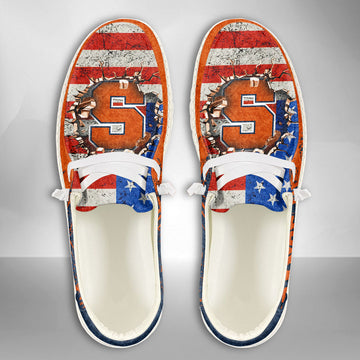 NCAA Syracuse Orange Custom Name Hey Dude Shoes 07 M79