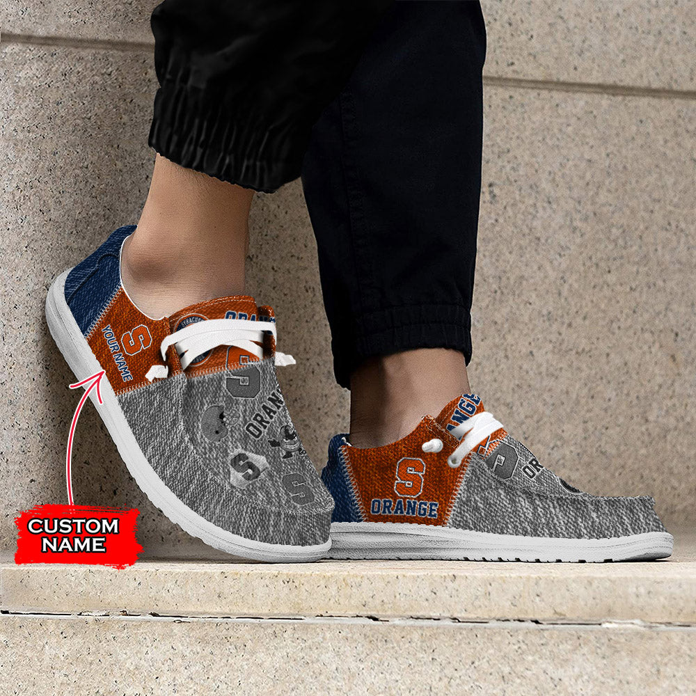 NCAA Syracuse Orange Custom Name Hey Dude Shoes 08 M79