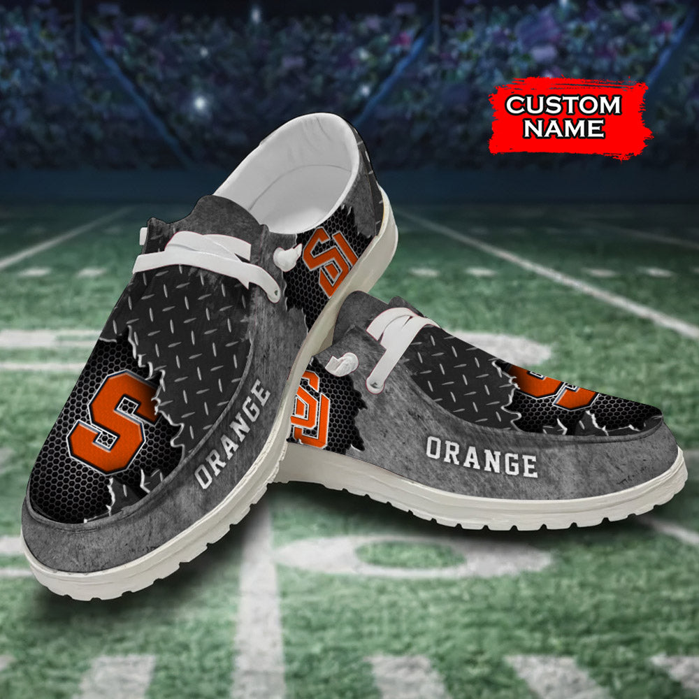 NCAA Syracuse Orange Custom Name Hey Dude Shoes 15 M79