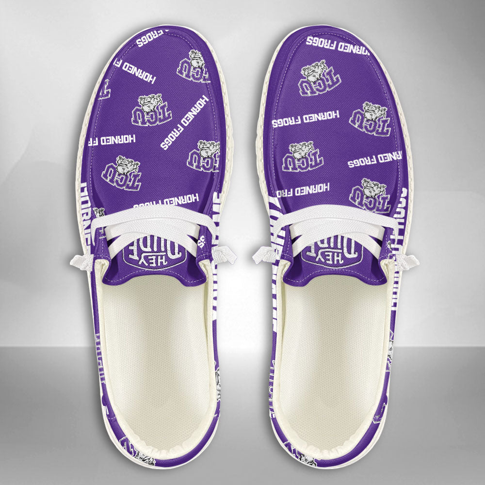 NCAA TCU Horned Frogs - Custom Name Hey Dude Shoes X03
