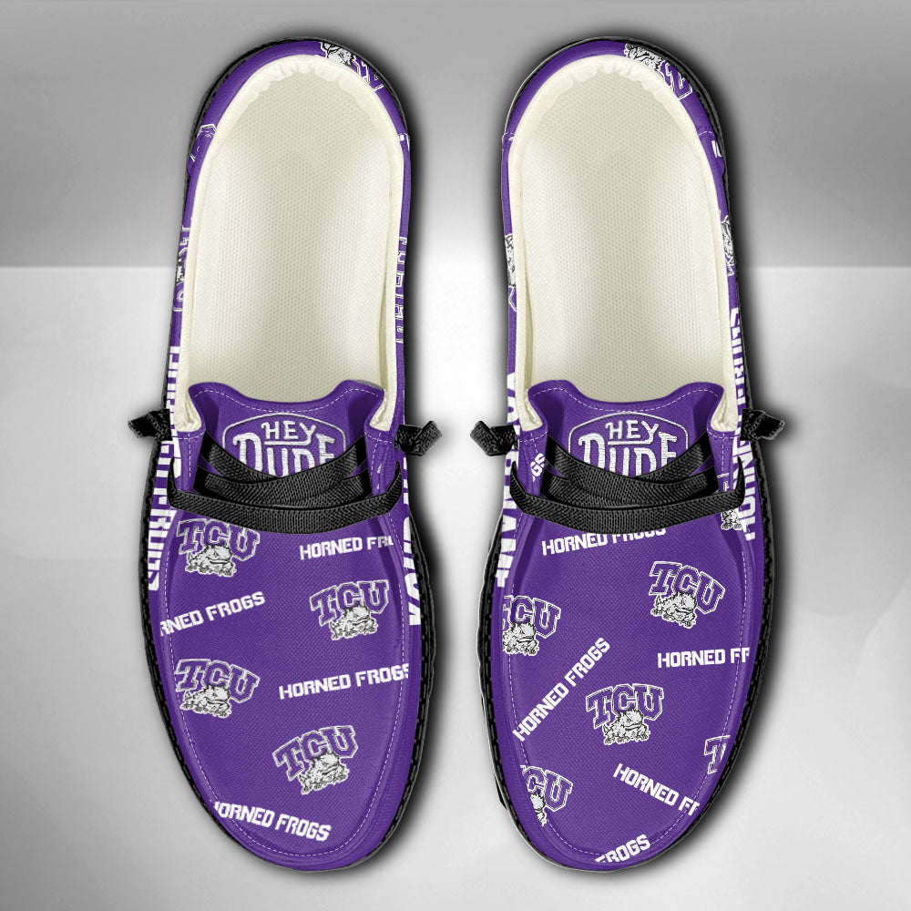 NCAA TCU Horned Frogs - Custom Name Hey Dude Shoes X03