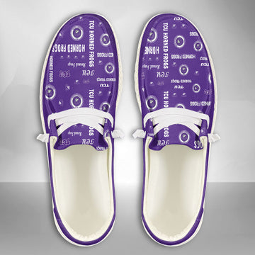 NCAA TCU Horned Frogs Custom Name Hey Dude Shoes 04 M7