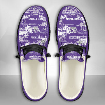 NCAA TCU Horned Frogs Custom Name Hey Dude Shoes 05 M79
