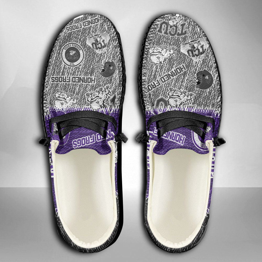 NCAA TCU Horned Frogs Custom Name Hey Dude Shoes 08 M79