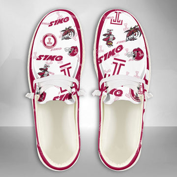 NCAA Temple Owls Custom Name Hey Dude Shoes 01 M7