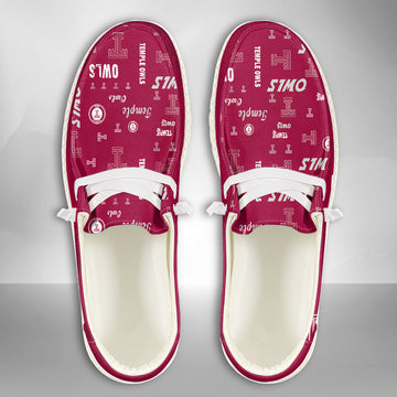 NCAA Temple Owls Custom Name Hey Dude Shoes 06 M79