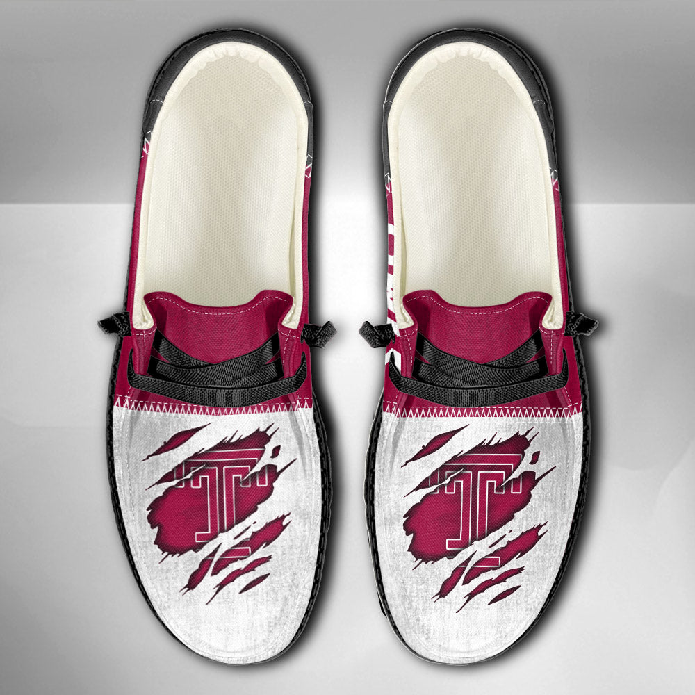 NCAA Temple Owls Custom Name Hey Dude Shoes 09 M79