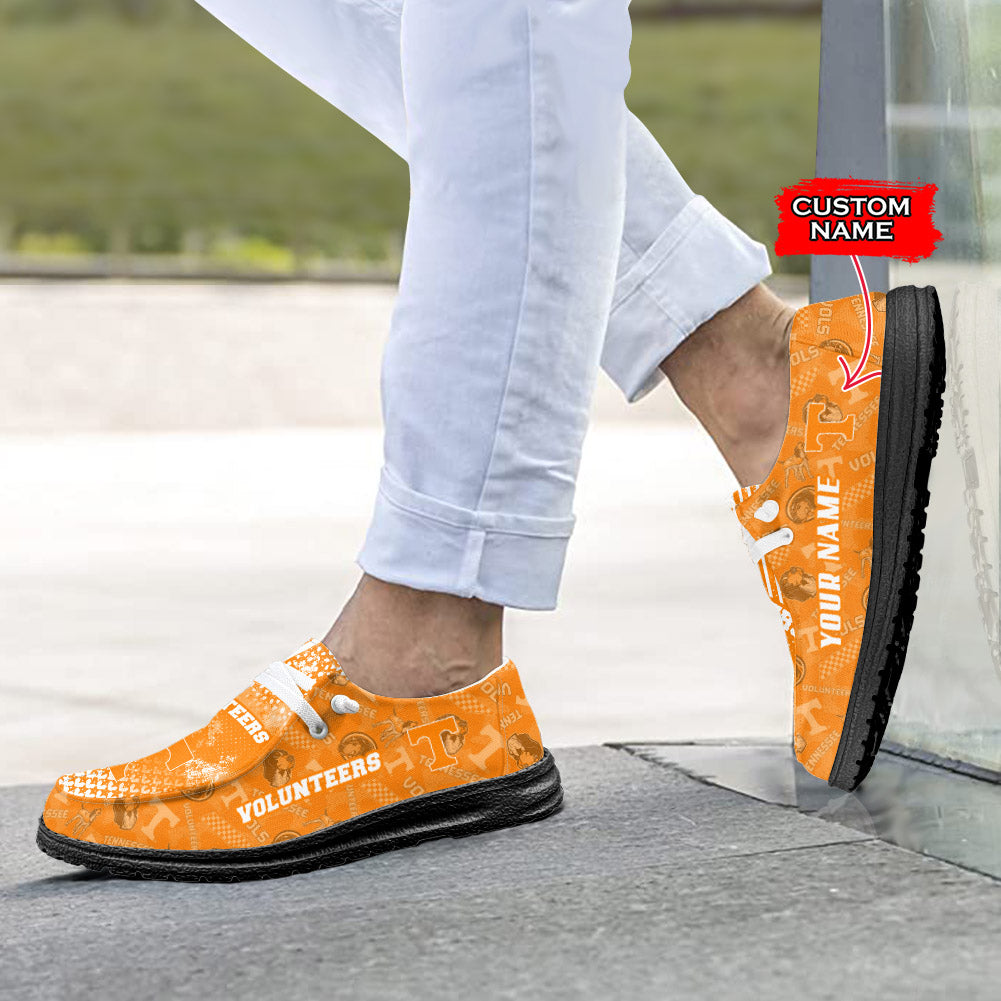 NCAA Tennessee Volunteers Custom Name Hey Dude Shoes 03 M7
