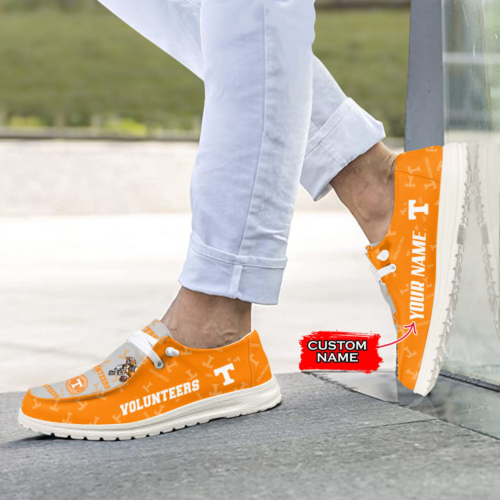NCAA Tennessee Volunteers Custom Name Hey Dude Shoes 04