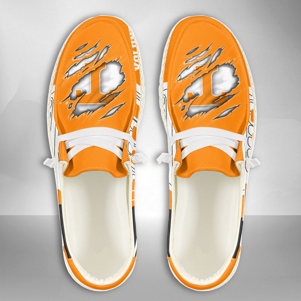 NCAA Tennessee Volunteers Custom Name Hey Dude Shoes 07 M7