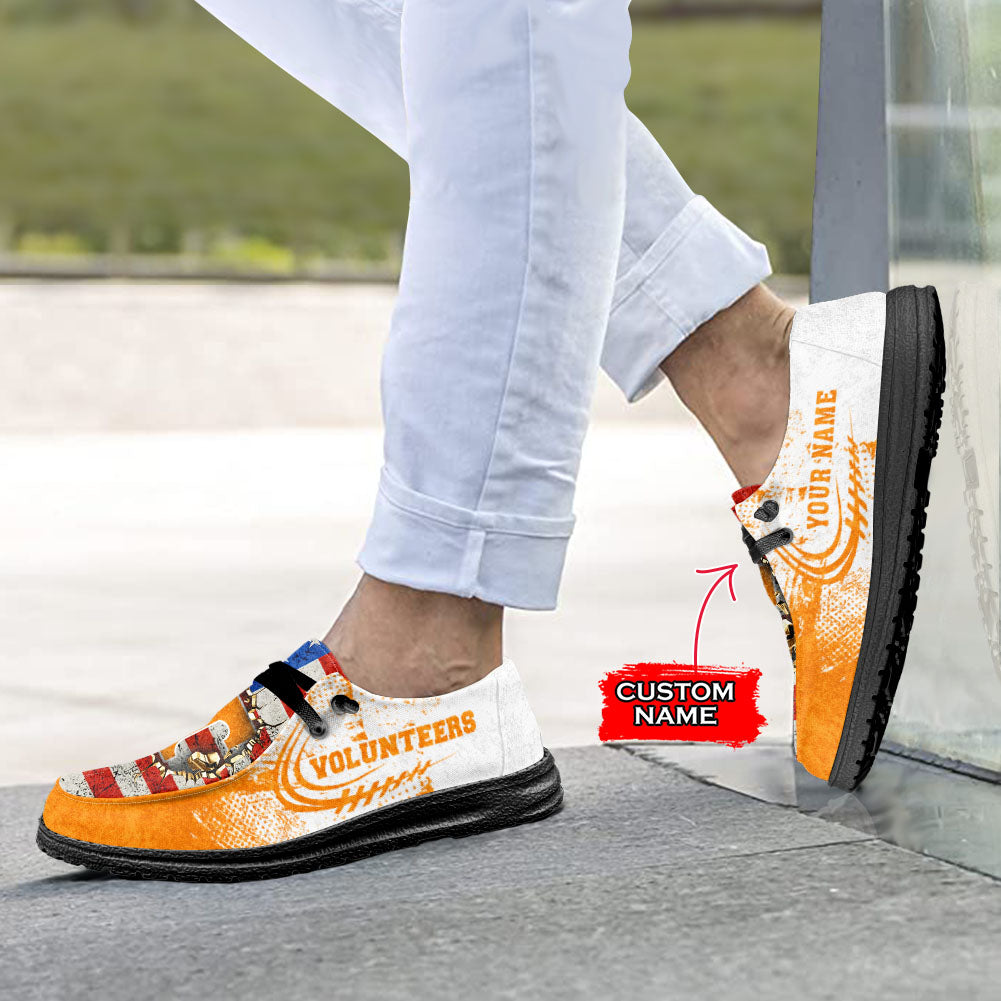 NCAA Tennessee Volunteers Custom Name Hey Dude Shoes 07 M79