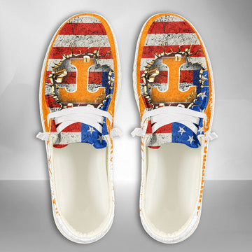 NCAA Tennessee Volunteers Custom Name Hey Dude Shoes 07 M79