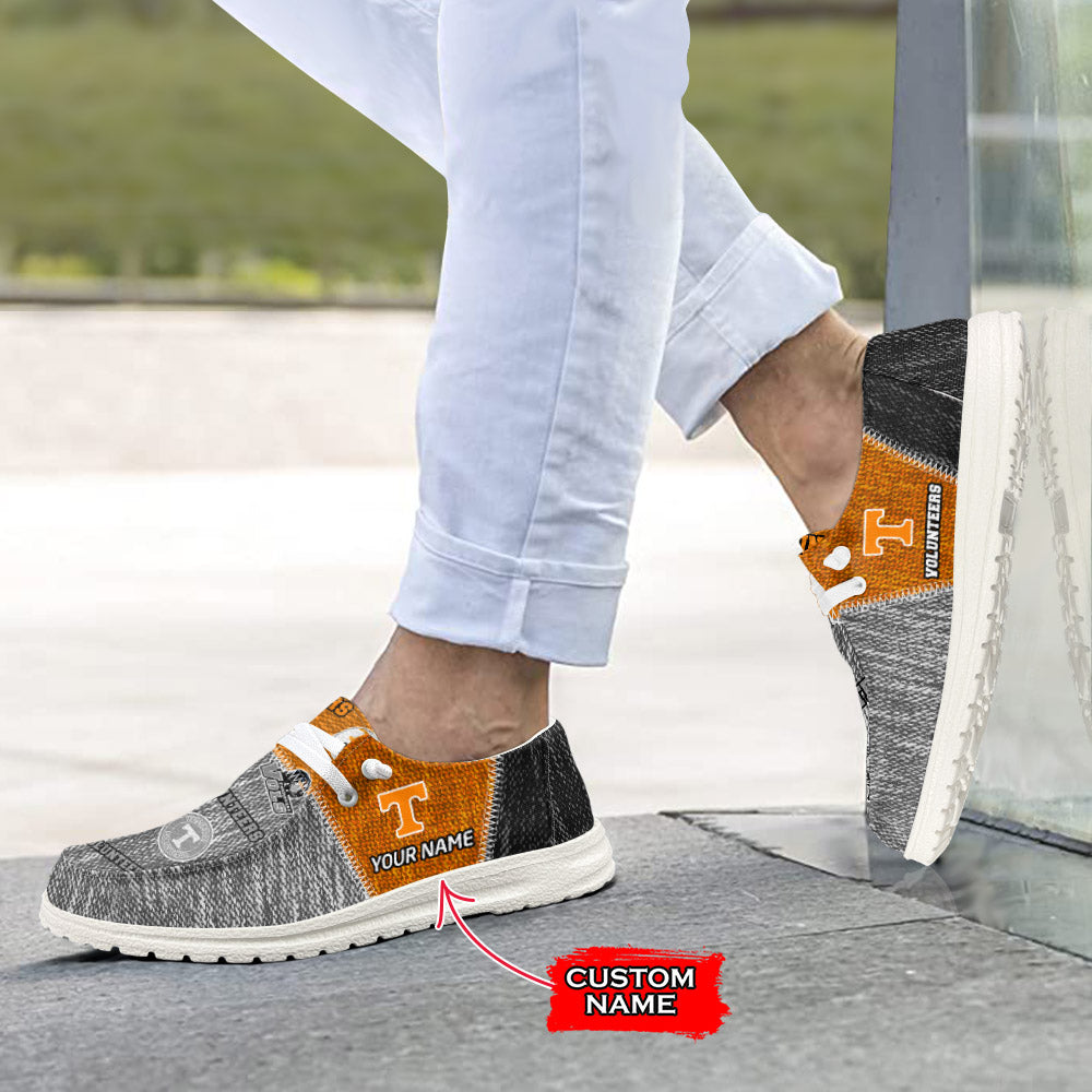 NCAA Tennessee Volunteers Custom Name Hey Dude Shoes 08 M79