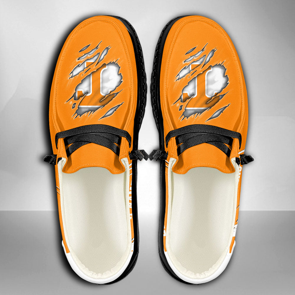 NCAA Tennessee Volunteers Custom Name Hey Dude Shoes 10 M79