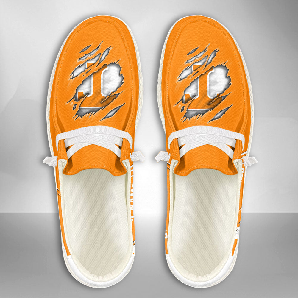 NCAA Tennessee Volunteers Custom Name Hey Dude Shoes 10 M79
