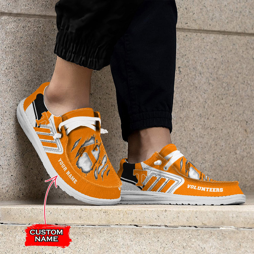 NCAA Tennessee Volunteers Custom Name Hey Dude Shoes 11 M79