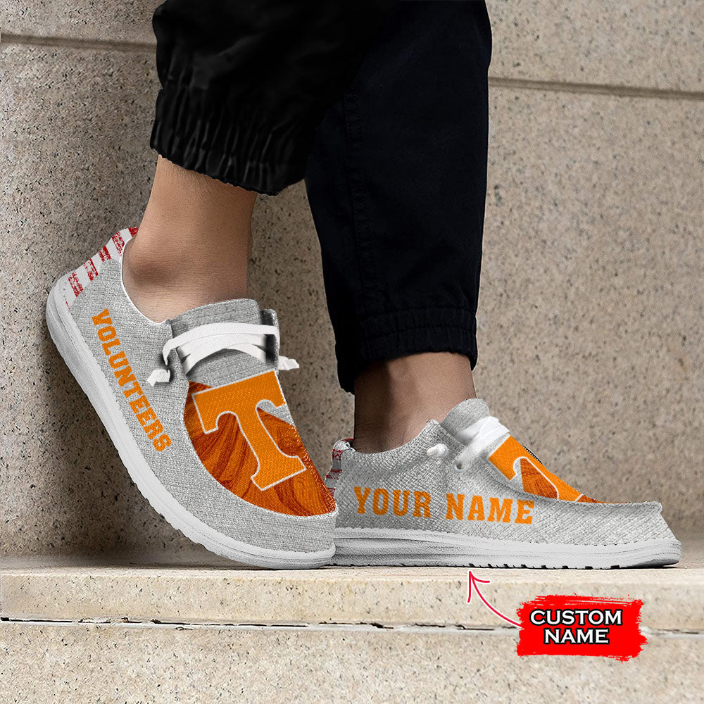 NCAA Tennessee Volunteers Custom Name Hey Dude Shoes 13 M79