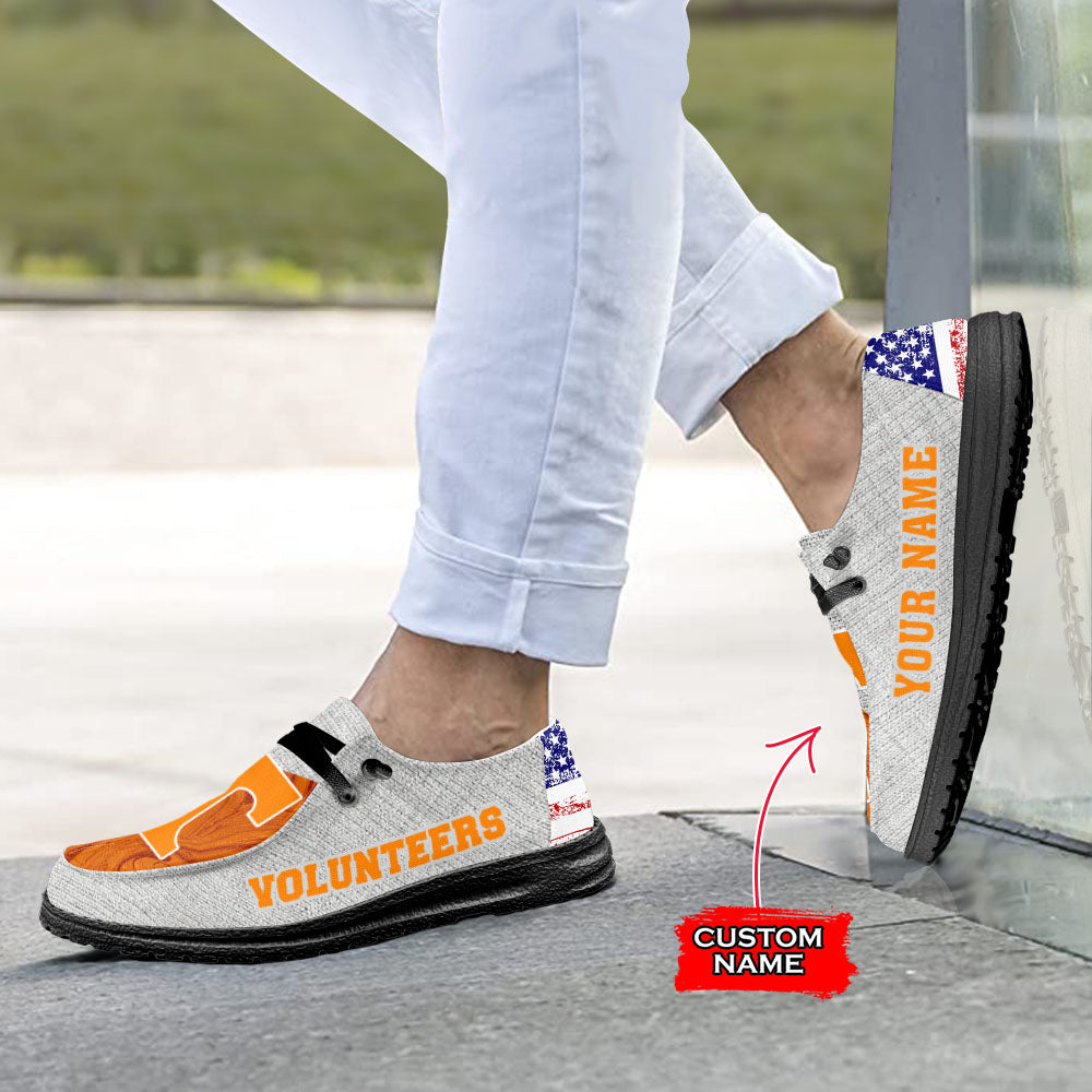 NCAA Tennessee Volunteers Custom Name Hey Dude Shoes 13 M79