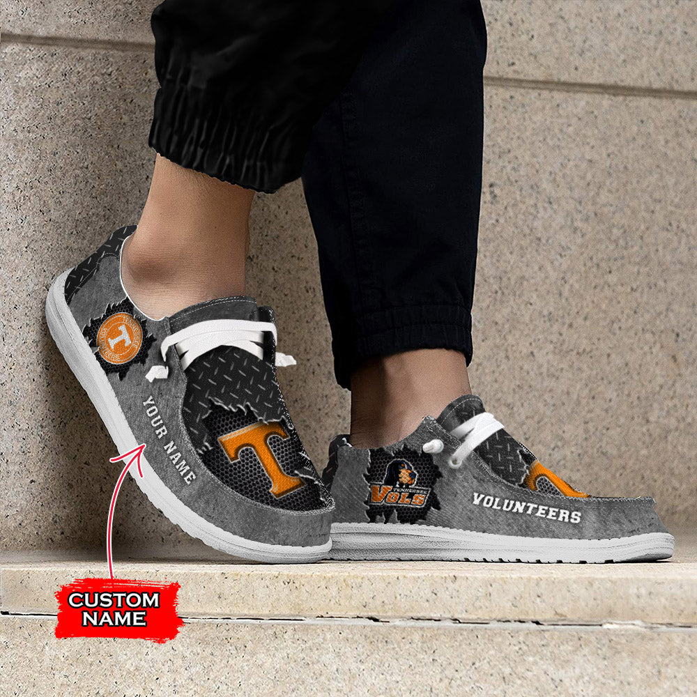 NCAA Tennessee Volunteers Custom Name Hey Dude Shoes 15 M79