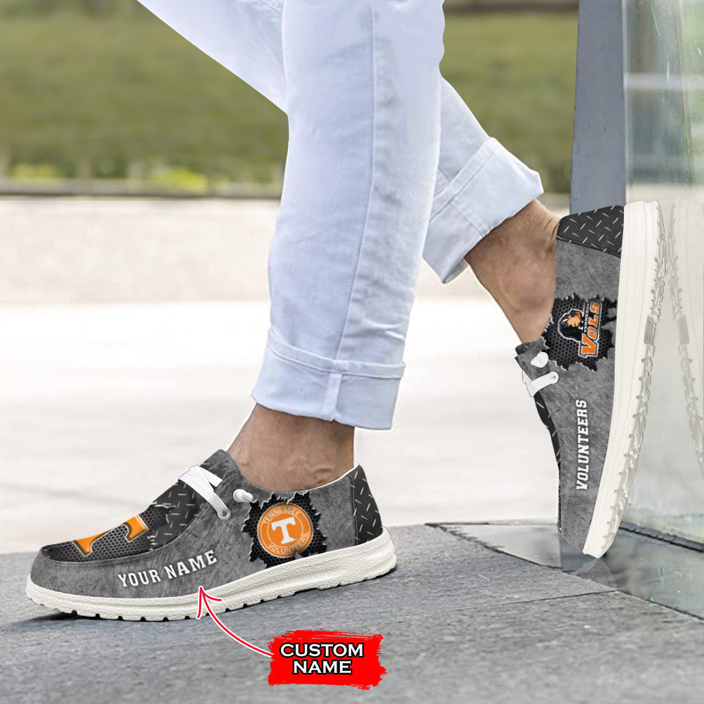 NCAA Tennessee Volunteers Custom Name Hey Dude Shoes 15 M79