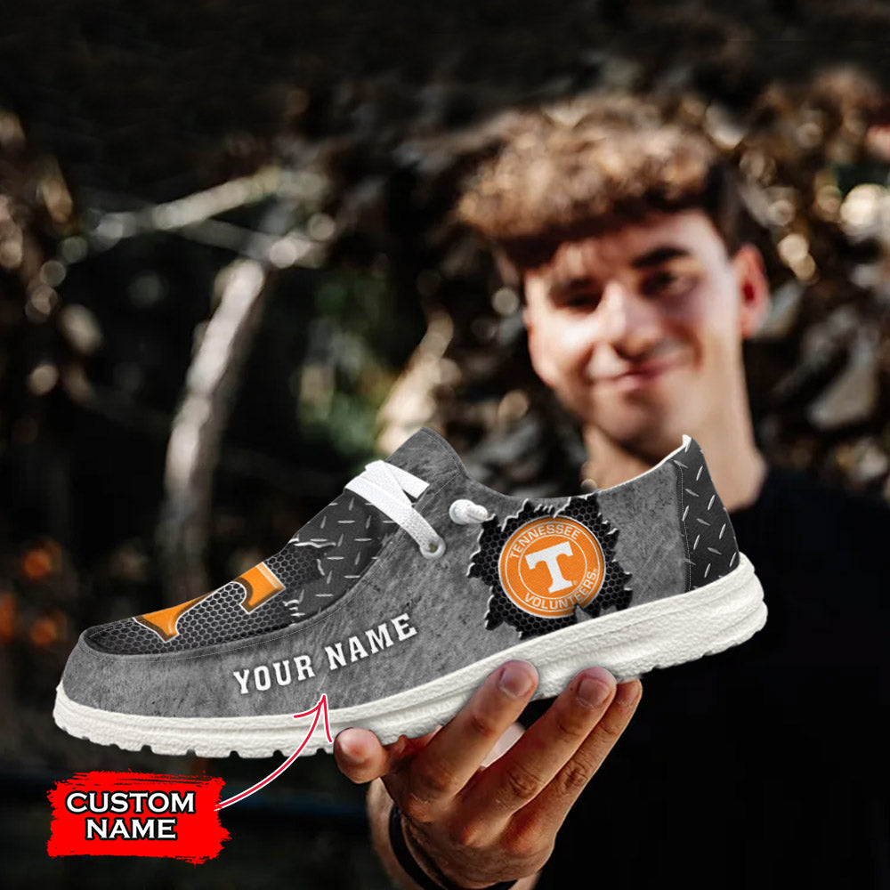 NCAA Tennessee Volunteers Custom Name Hey Dude Shoes 15 M79