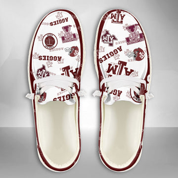NCAA Texas A&amp;M Aggies Custom Name Hey Dude Shoes 01 M7