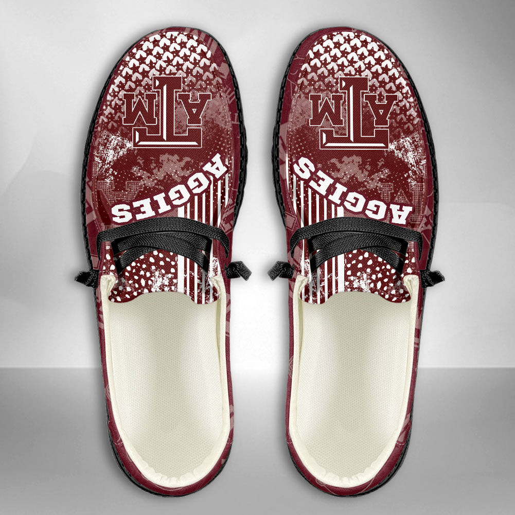 NCAA Texas A&amp;M Aggies Custom Name Hey Dude Shoes 03 M7