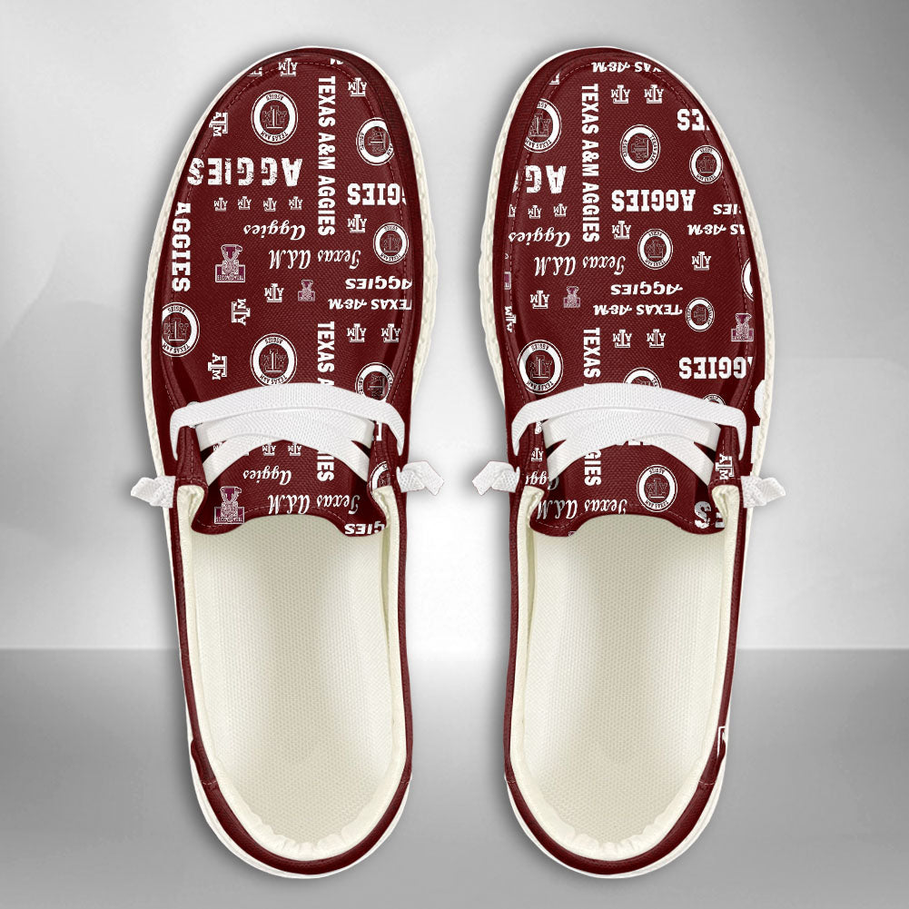 NCAA Texas A&amp;M Aggies Custom Name Hey Dude Shoes 06 M79