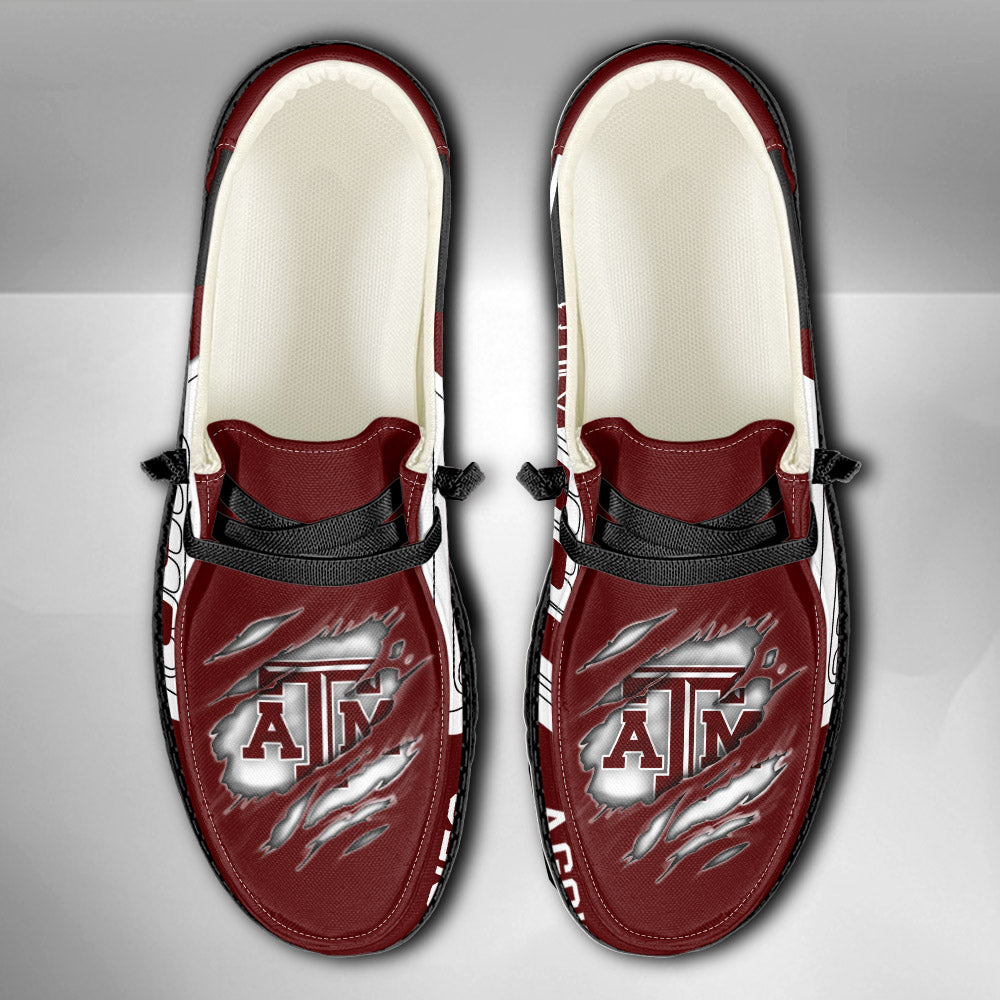 NCAA Texas A&amp;M Aggies Custom Name Hey Dude Shoes 07 M7