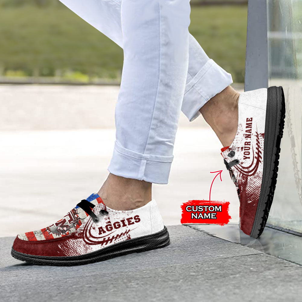 NCAA Texas A&amp;M Aggies Custom Name Hey Dude Shoes 07 M79