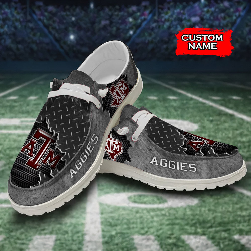 NCAA Texas A&amp;M Aggies Custom Name Hey Dude Shoes 15 M79