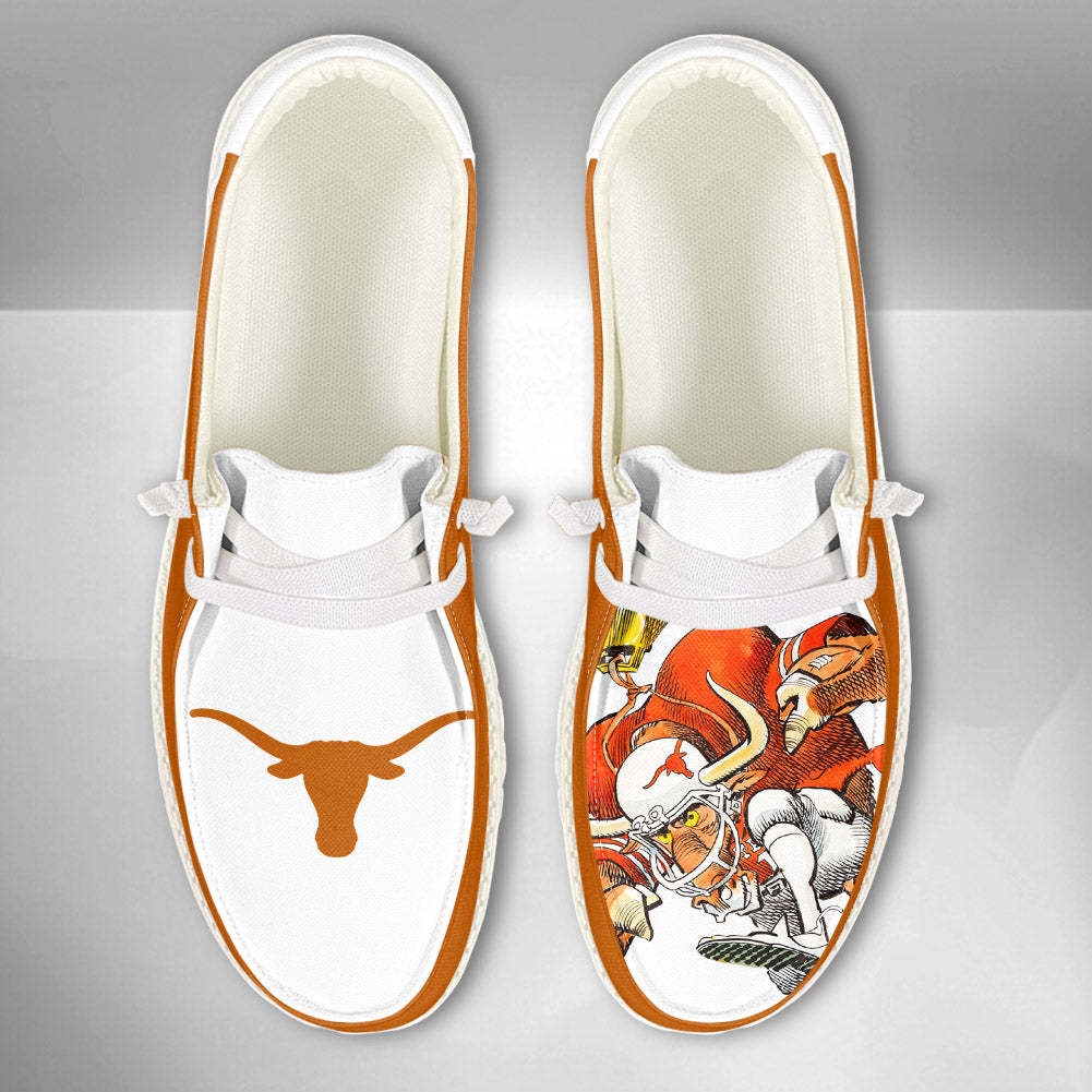 NCAA Texas Longhorns - Custom Name Hey Dude Shoes 02