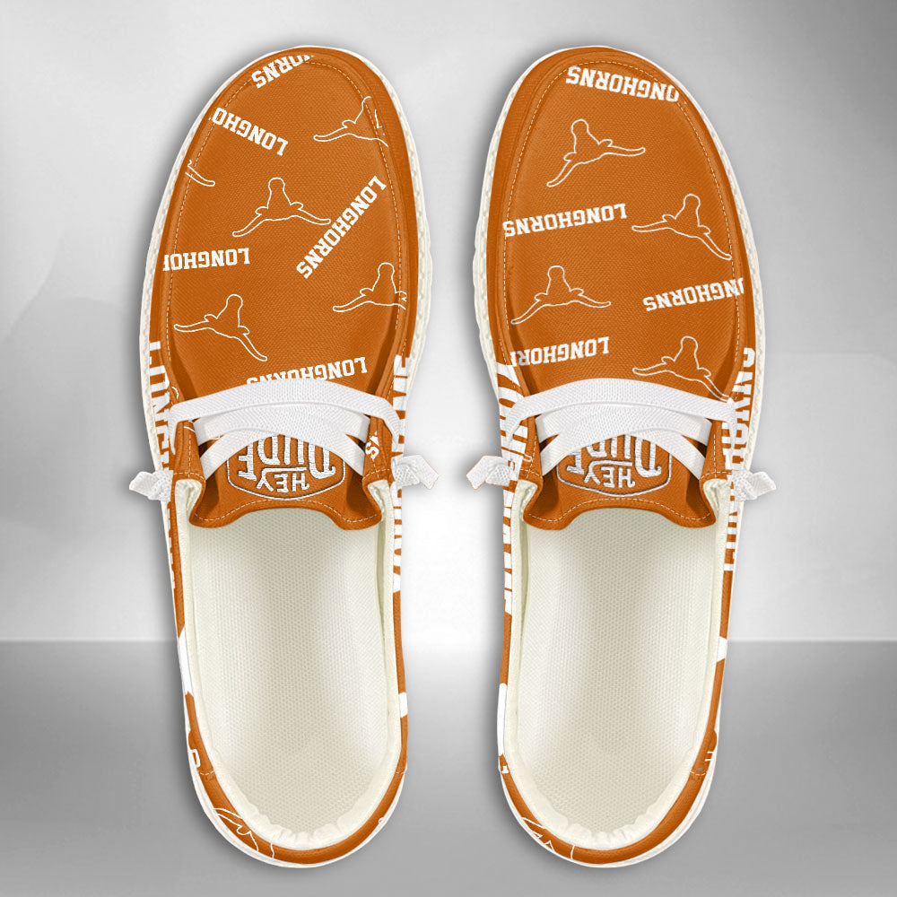 NCAA Texas Longhorns - Custom Name Hey Dude Shoes 02