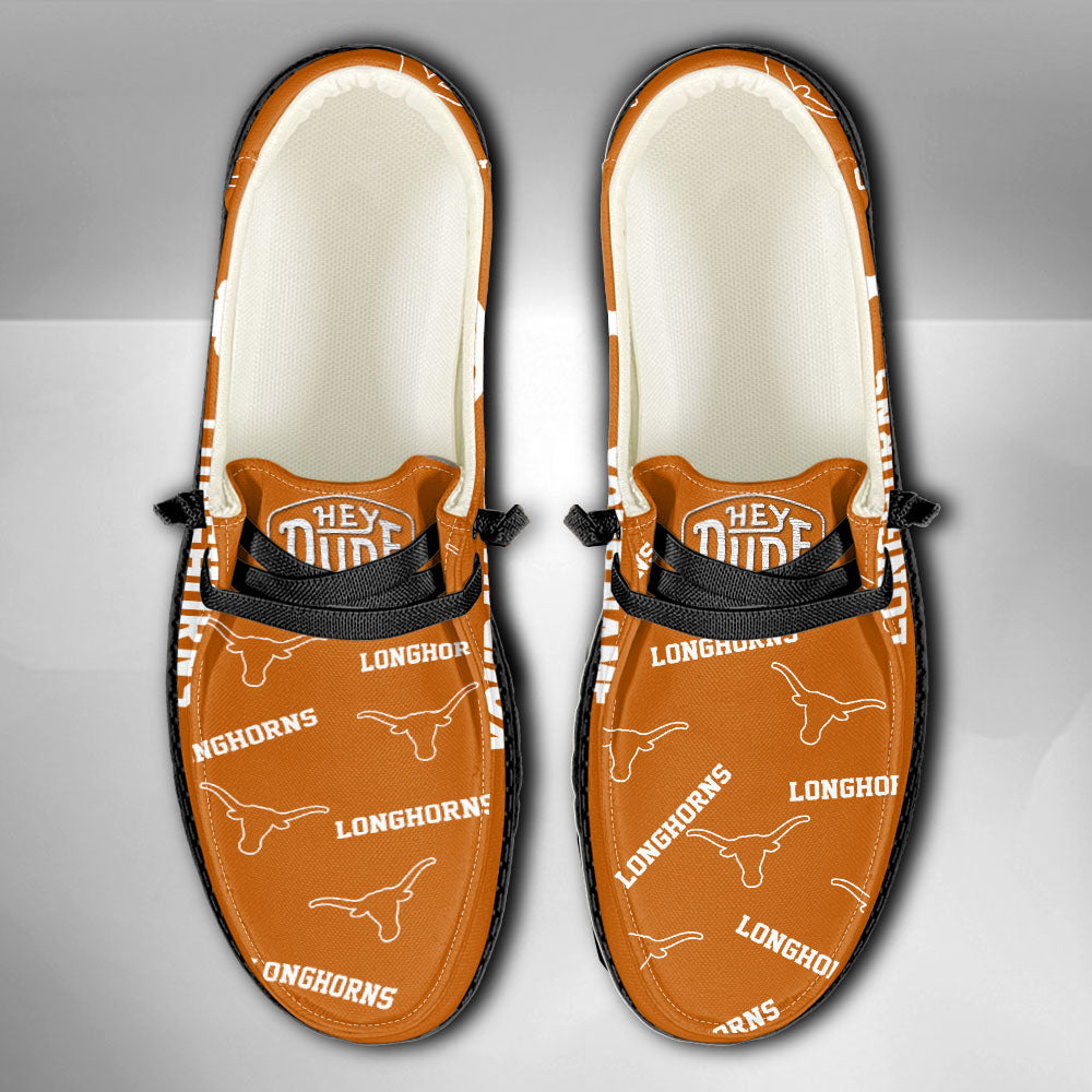 NCAA Texas Longhorns - Custom Name Hey Dude Shoes 02