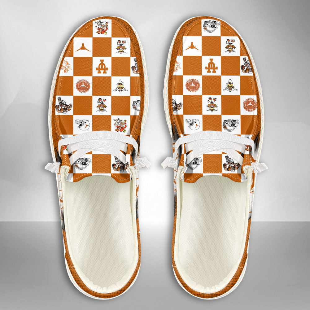 NCAA Texas Longhorns Custom Name Hey Dude Shoes 01 CH1
