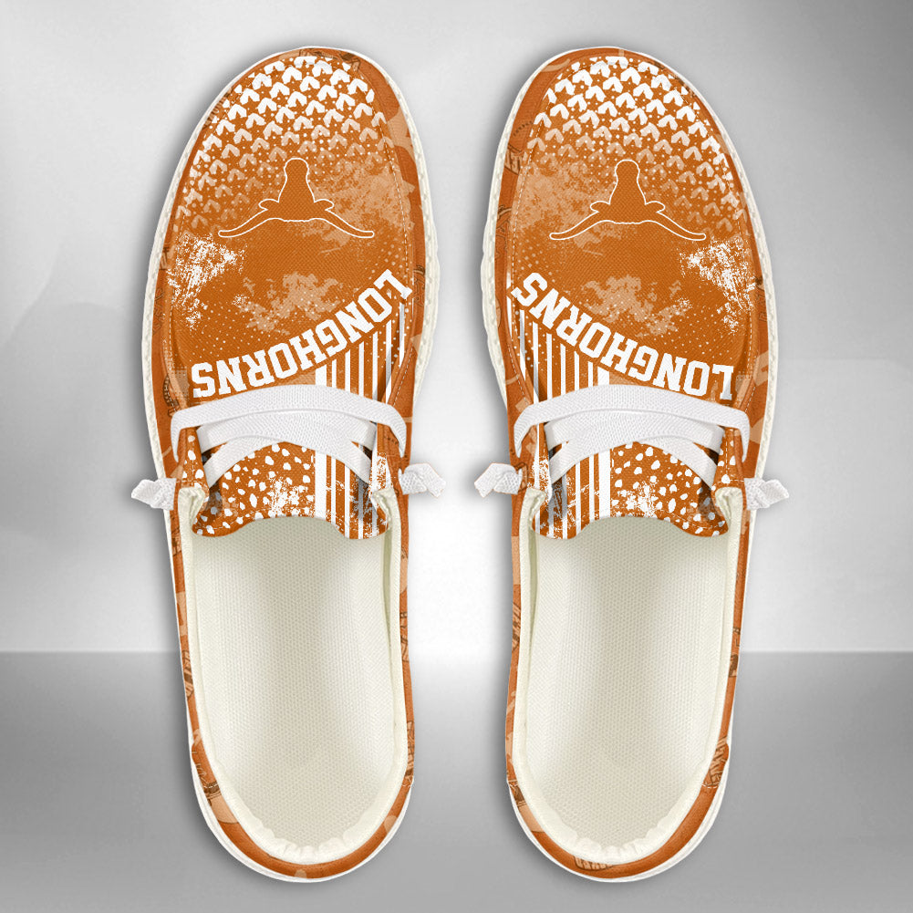 NCAA Texas Longhorns Custom Name Hey Dude Shoes 03 M7