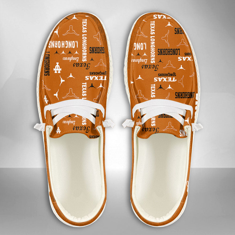 NCAA Texas Longhorns Custom Name Hey Dude Shoes 06 M79