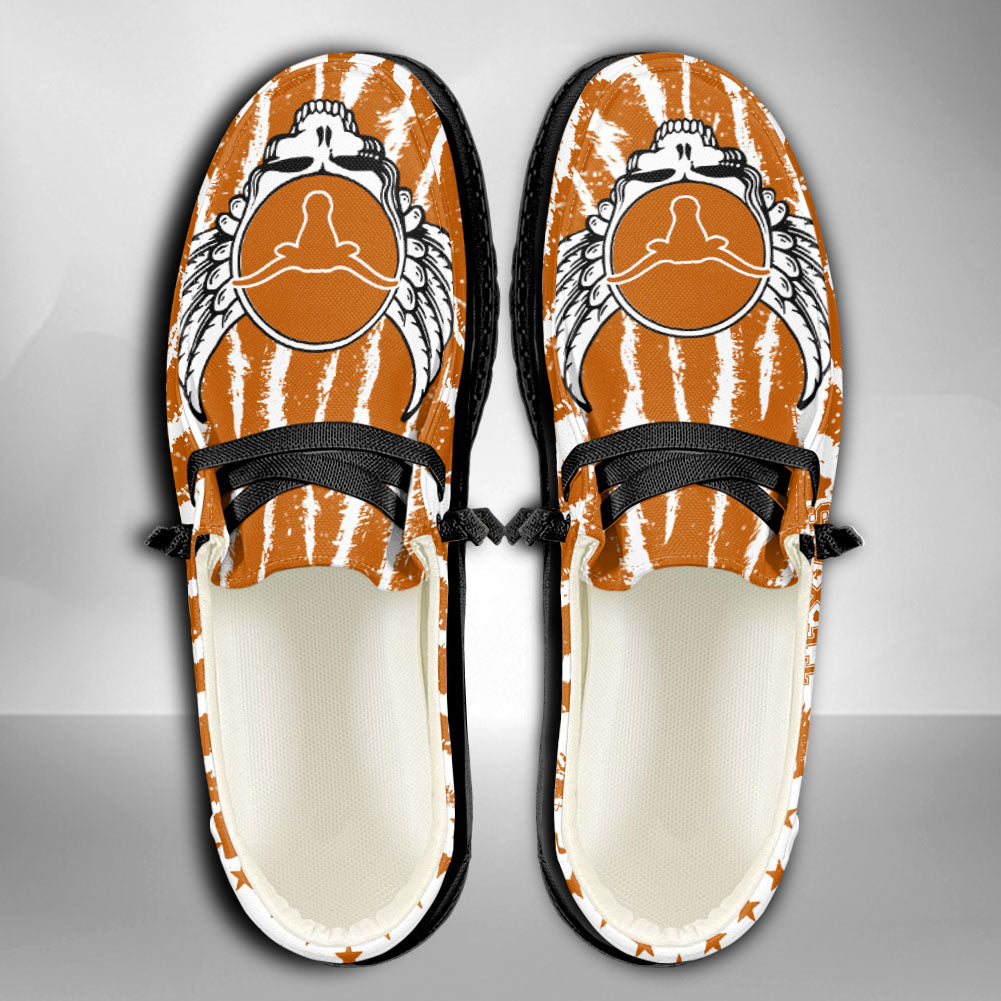 NCAA Texas Longhorns Custom Name Hey Dude Shoes 08 M7