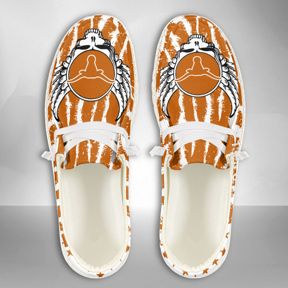 NCAA Texas Longhorns Custom Name Hey Dude Shoes 08 M7