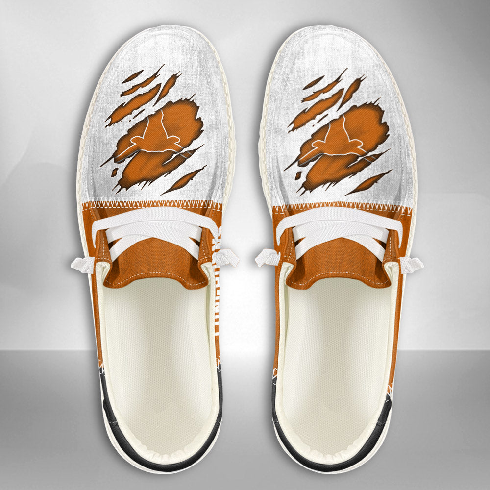 NCAA Texas Longhorns Custom Name Hey Dude Shoes 09 M79