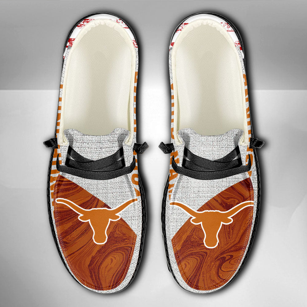 NCAA Texas Longhorns Custom Name Hey Dude Shoes 13 M79