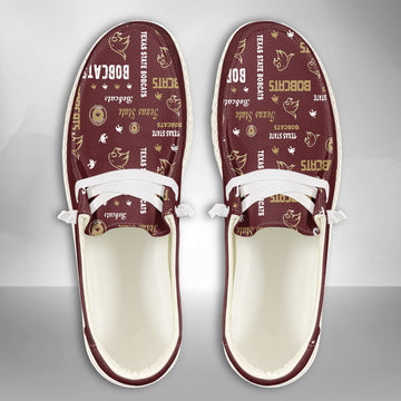 NCAA Texas State Bobcats Custom Name Hey Dude Shoes 04 M7