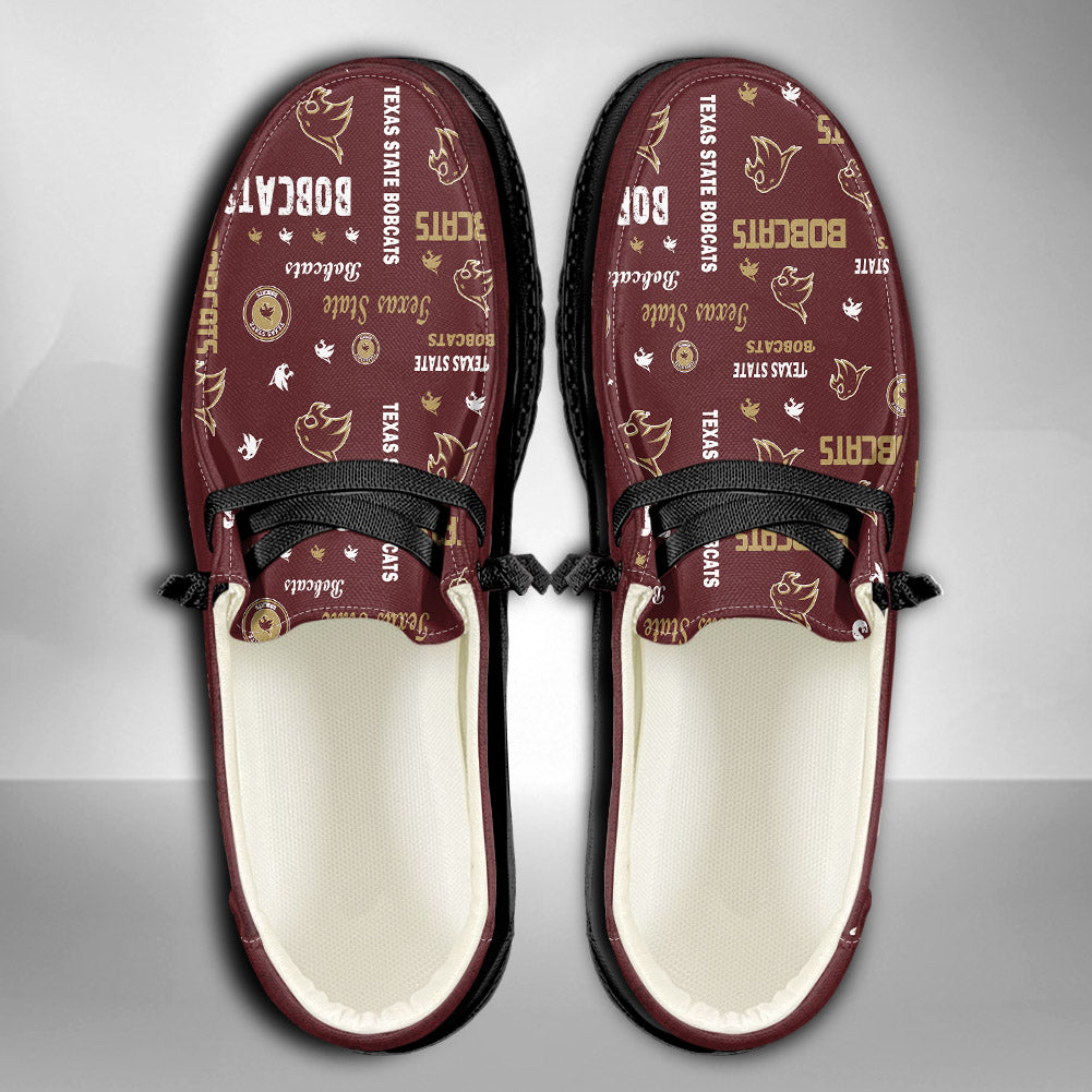 NCAA Texas State Bobcats Custom Name Hey Dude Shoes 06 M79