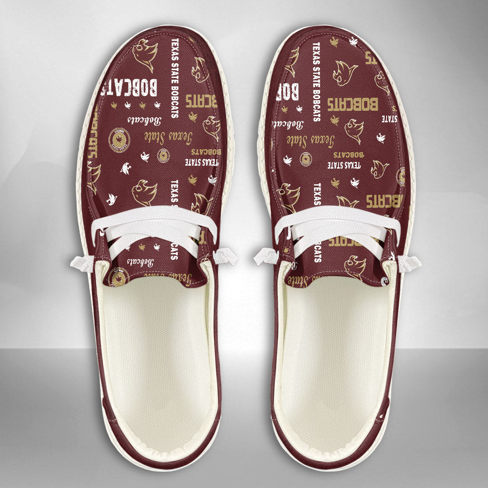 NCAA Texas State Bobcats Custom Name Hey Dude Shoes 06 M79