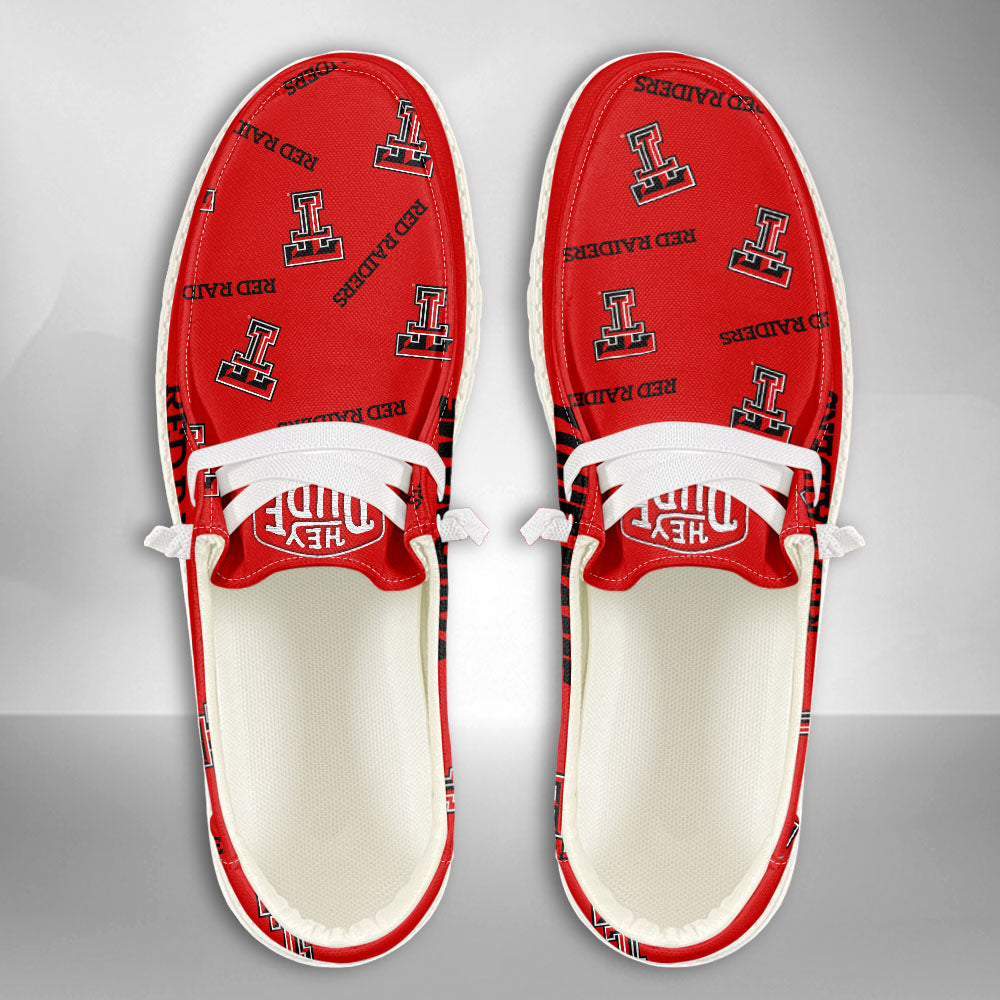 NCAA Texas Tech Red Raiders - Custom Name Hey Dude Shoes X03
