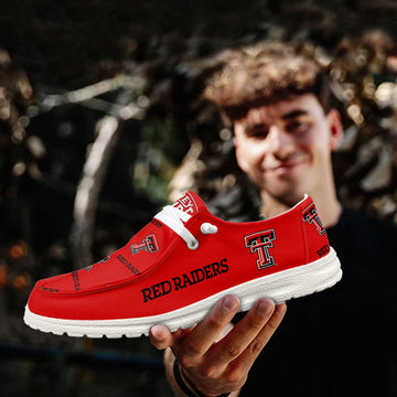 NCAA Texas Tech Red Raiders - Custom Name Hey Dude Shoes X03