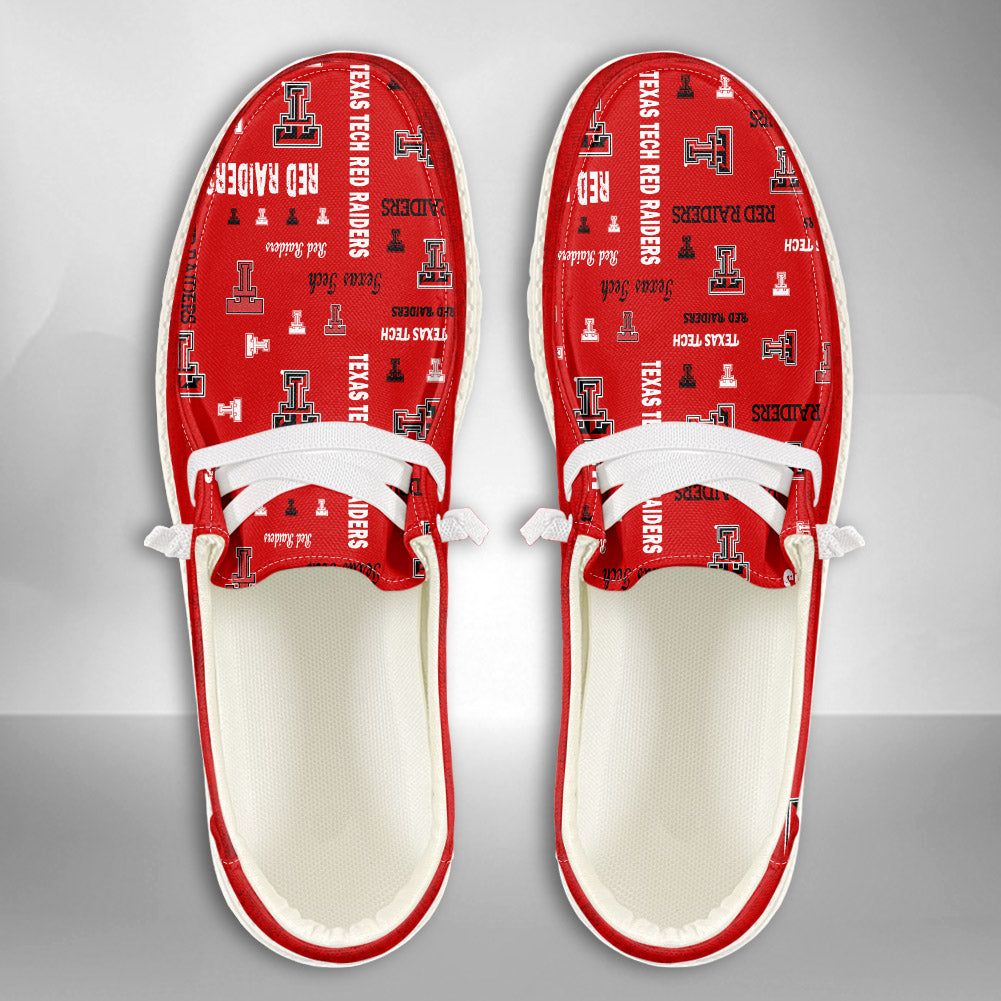 NCAA Texas Tech Red Raiders Custom Name Hey Dude Shoes 04 M7